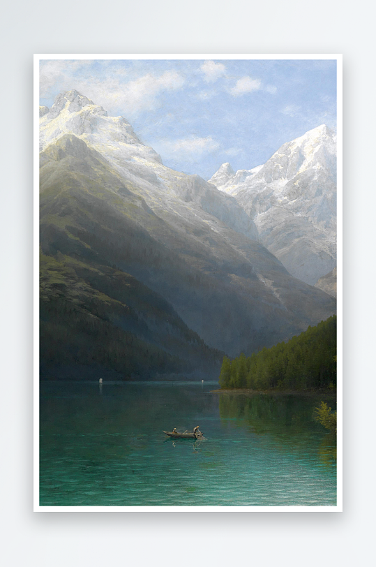 大气欧美风景画油画装饰画-众图网