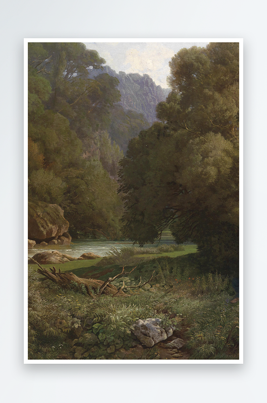 大气欧美风景画油画装饰画-众图网