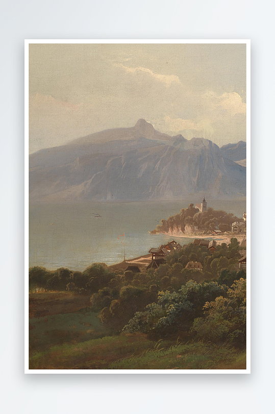 大气欧美风景画油画装饰画-众图网