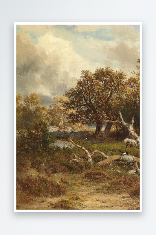 大气欧美风景画油画装饰画-众图网