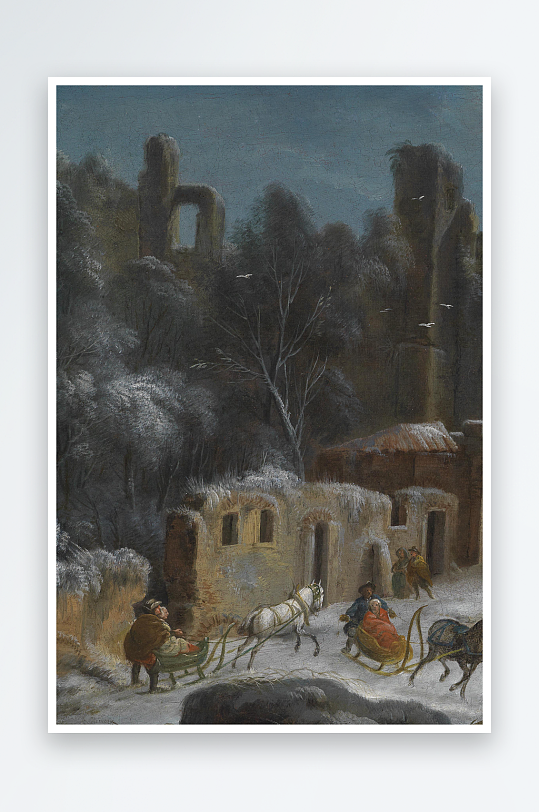 大气欧美风景画油画装饰画-众图网