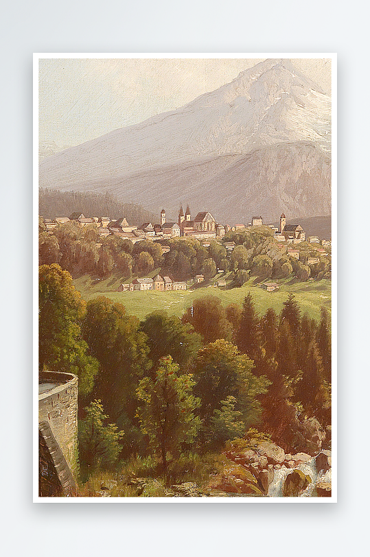 风景画欧式油画装饰画-众图网