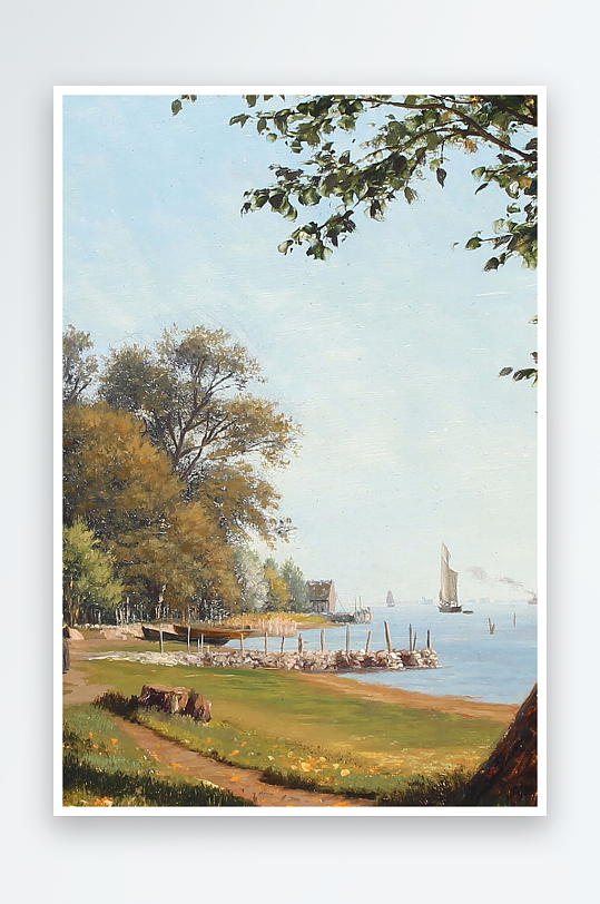 唯美风景画欧式油画装饰画-众图网