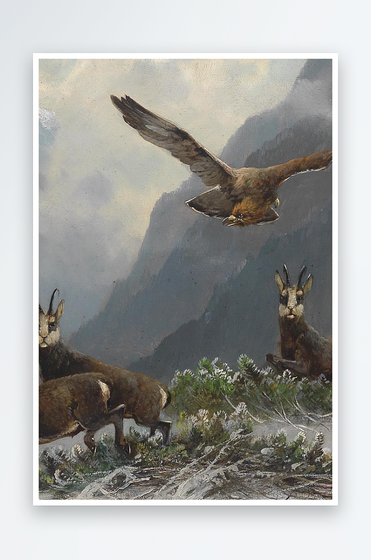 唯美风景画欧式油画装饰画-众图网