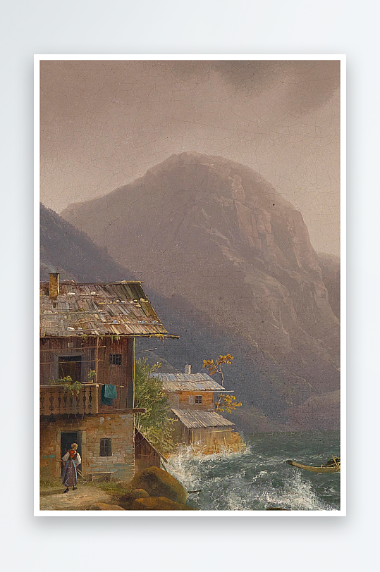 唯美风景画欧式油画装饰画-众图网