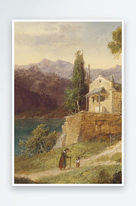 唯美风景画欧式油画装饰画-众图网