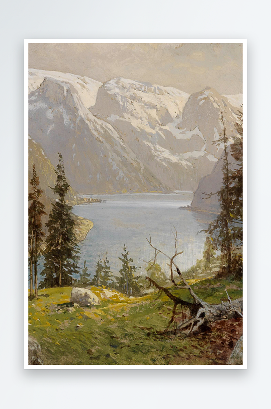 唯美风景画欧式油画装饰画-众图网