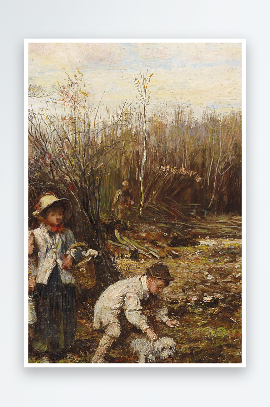 唯美大气风景画欧式油画装饰画-众图网