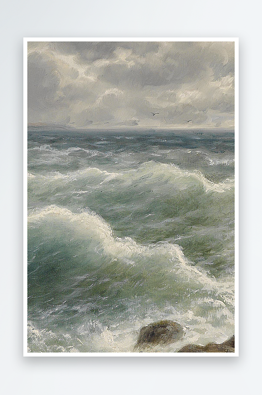 唯美大气风景画欧式油画装饰画-众图网