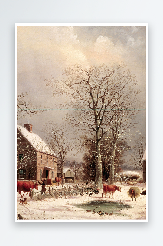 唯美大气风景画欧式油画装饰画-众图网