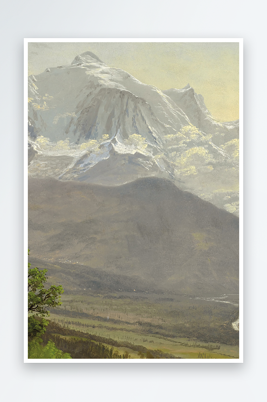 唯美大气风景画欧式油画装饰画-众图网