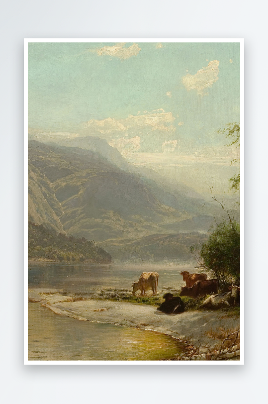 唯美大气风景画欧式油画装饰画-众图网