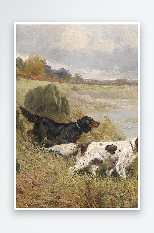 唯美大气风景画欧式油画-众图网