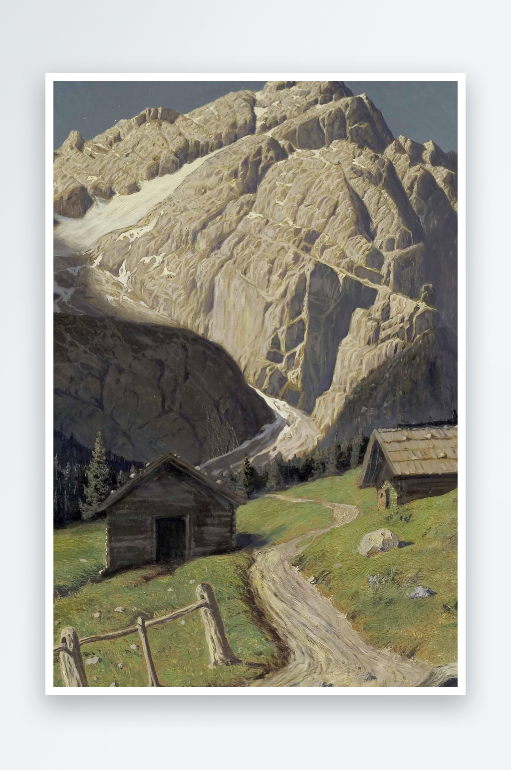 唯美大气风景画欧式油画素材