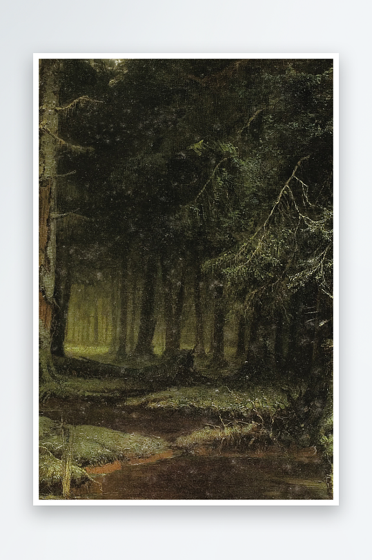 唯美大气风景画欧式油画-众图网