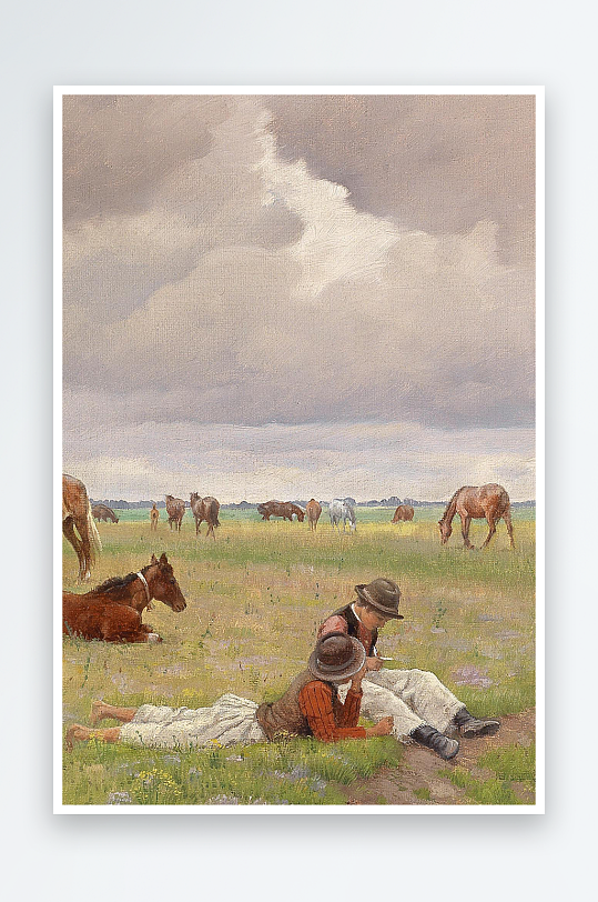 大气风景画欧式油画-众图网