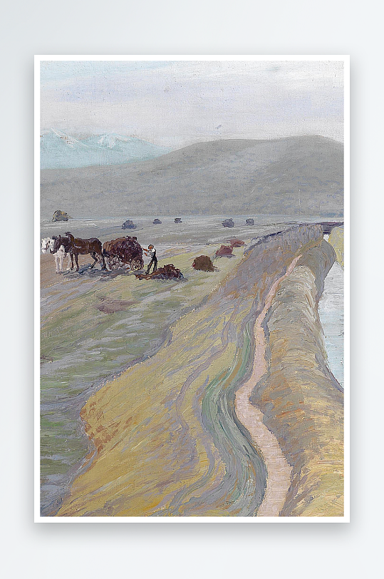 大气风景画欧式油画-众图网