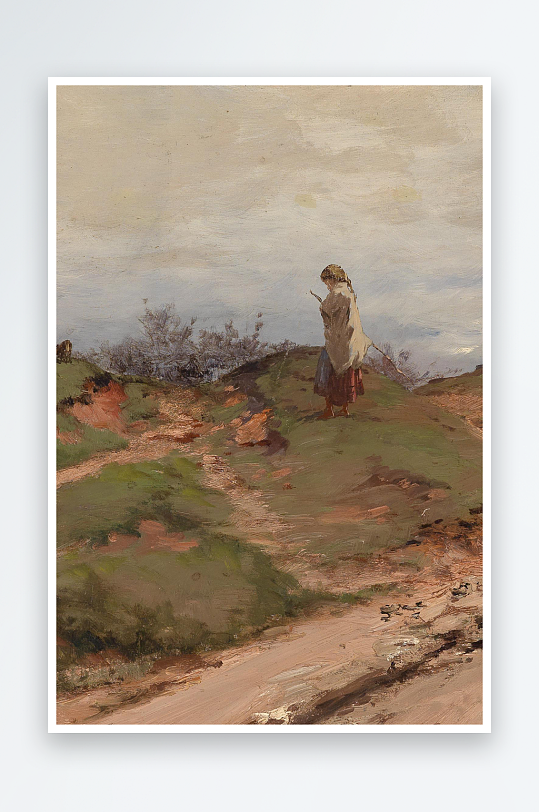 大气风景画欧式油画-众图网