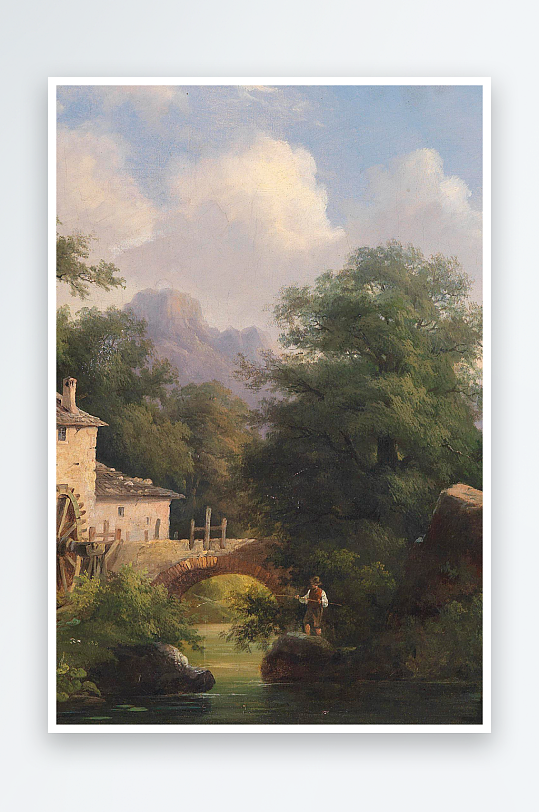 大气风景画欧式油画-众图网