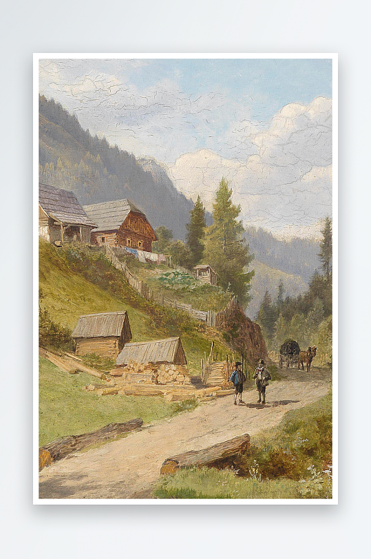 大气高清风景画欧式油画-众图网