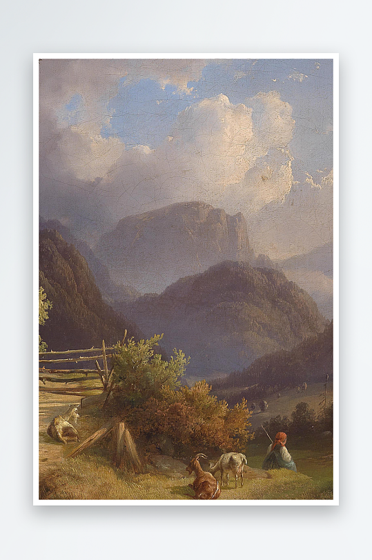 高清风景画欧式油画装饰画-众图网