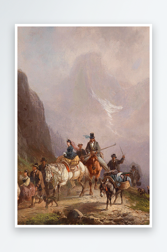 唯美风景画欧式油画装饰画-众图网