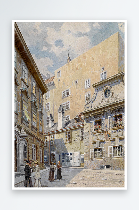 唯美风景画欧式油画装饰画-众图网