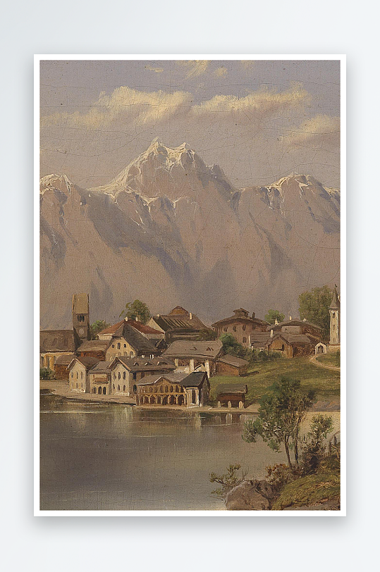 唯美风景画欧式油画装饰画-众图网