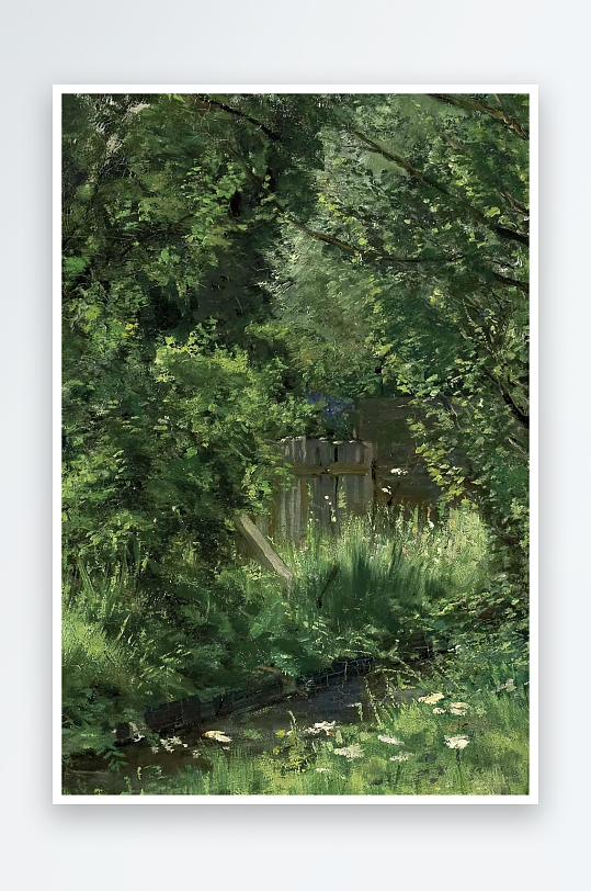 唯美风景画欧式油画装饰画-众图网