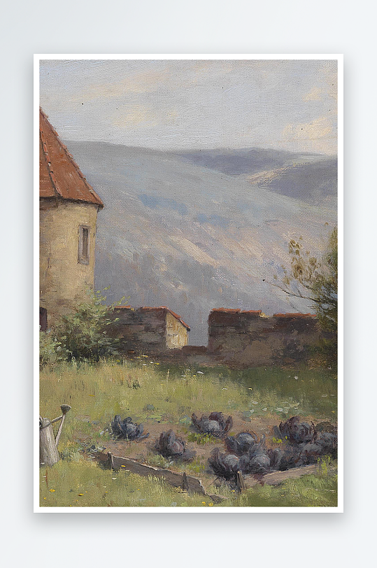 唯美风景画欧式油画装饰画-众图网