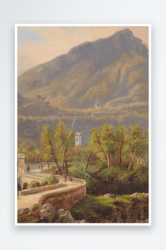 唯美风景画欧式油画装饰画-众图网