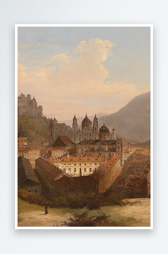 油画唯美风景画欧式装饰画-众图网