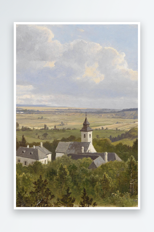 油画唯美风景画欧式装饰画-众图网