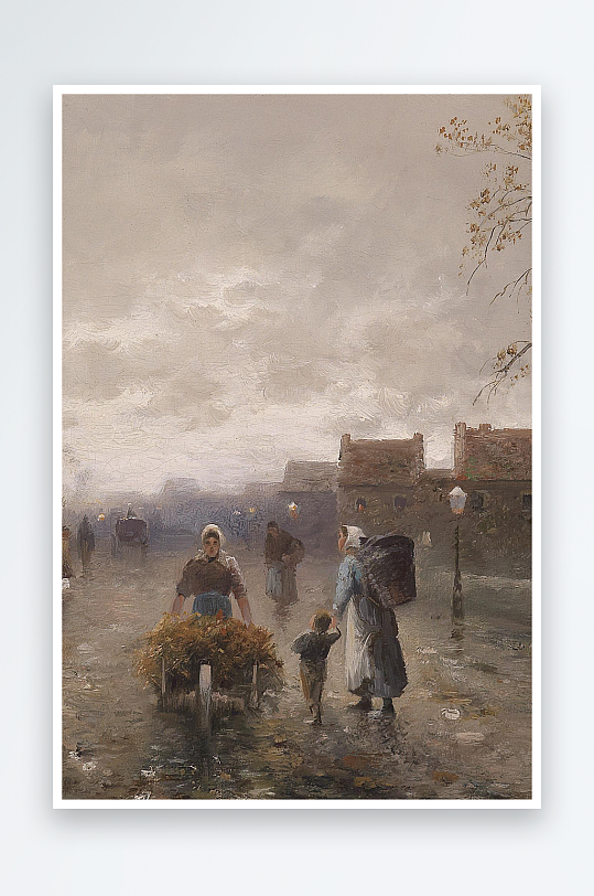 油画风景画欧式装饰画-众图网