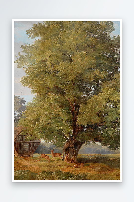 油画风景画欧式装饰画-众图网