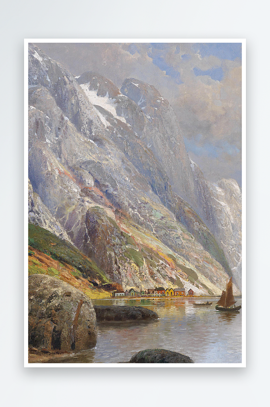 高清油画风景画欧式装饰画-众图网