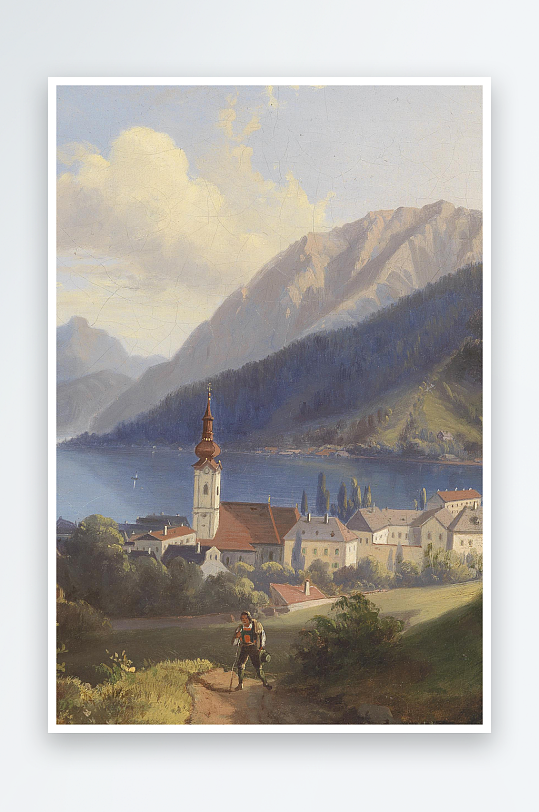 高清油画风景画欧式装饰画-众图网