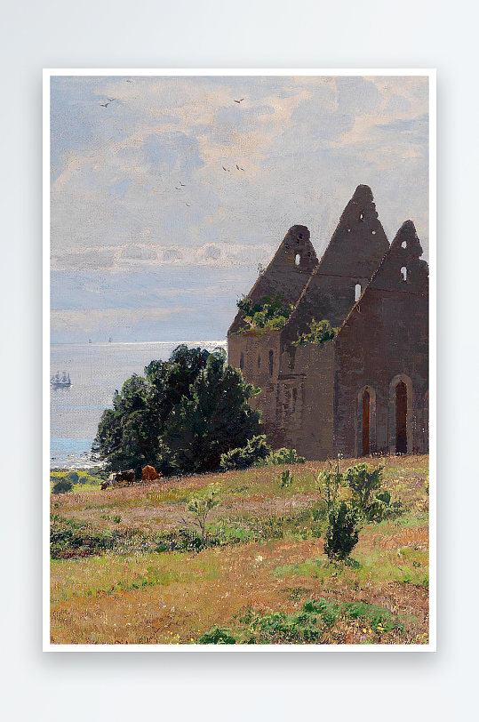 油画风景画欧式装饰画-众图网