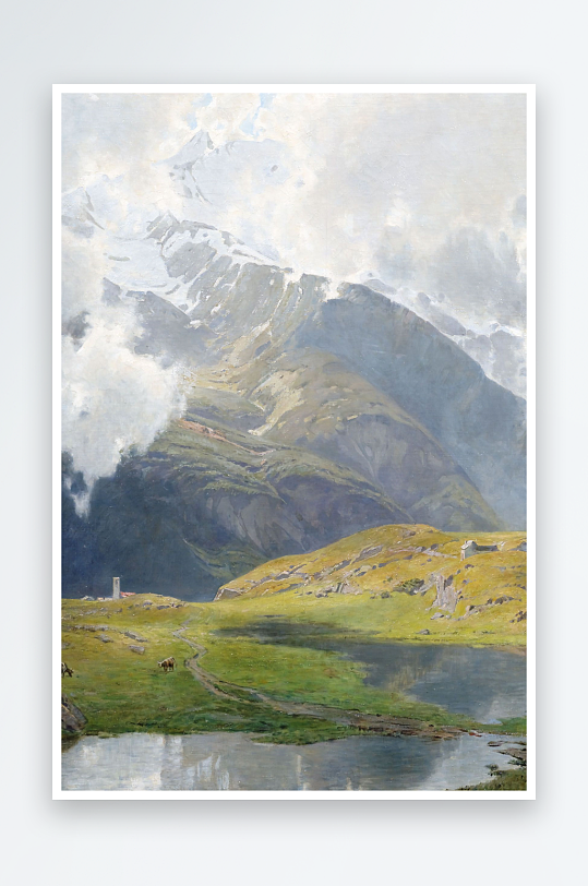 油画风景画欧式装饰画-众图网