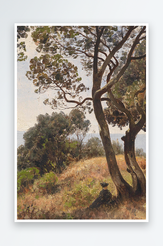 油画风景画欧式装饰画-众图网