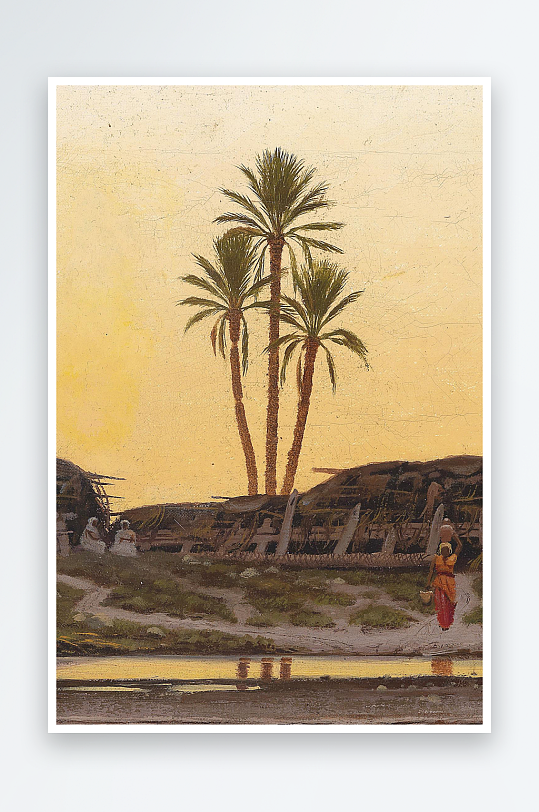 唯美高清油画风景画欧式装饰画-众图网