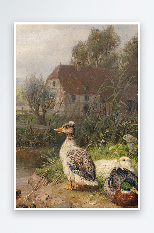 唯美高清油画风景画欧式装饰画-众图网