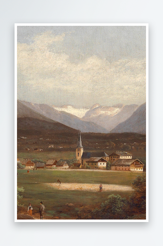 唯美高清油画风景画欧式装饰画-众图网