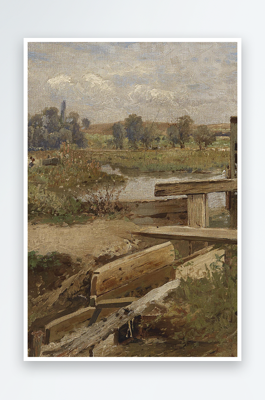 唯美高清油画风景画欧式装饰画-众图网