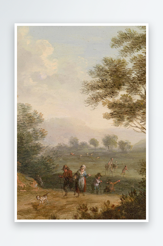 唯美大气油画风景画欧式装饰画-众图网