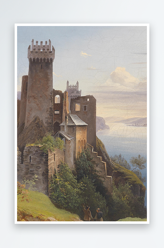 唯美大气油画风景画欧式装饰画-众图网