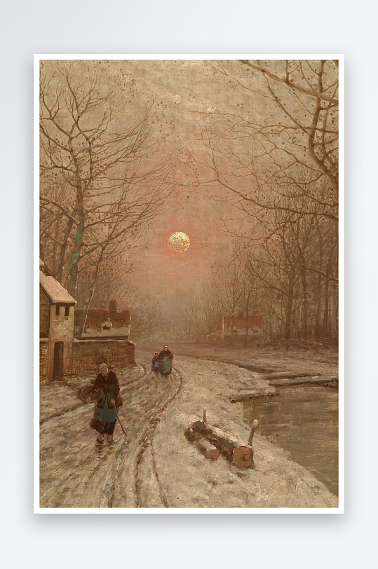 唯美油画风景画欧式装饰画-众图网