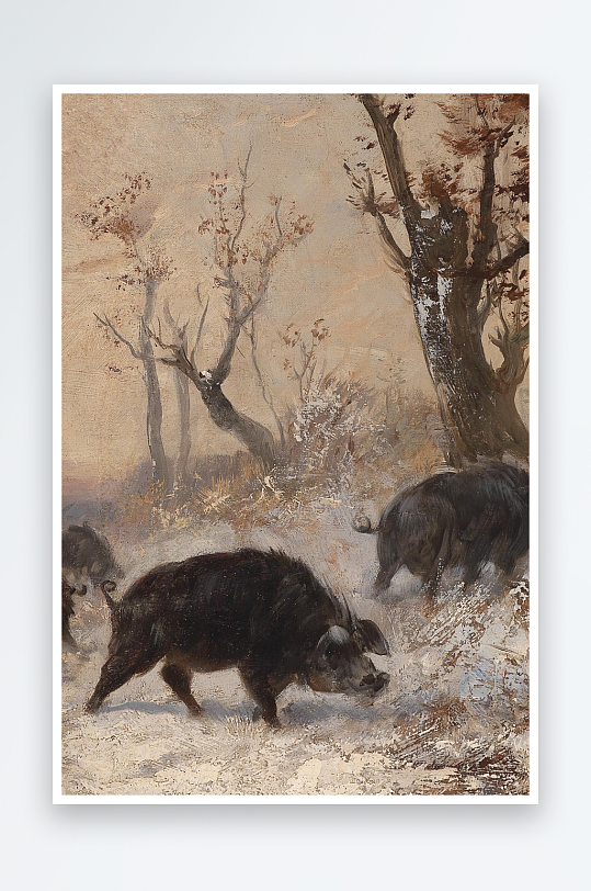 唯美油画风景画欧式装饰画-众图网