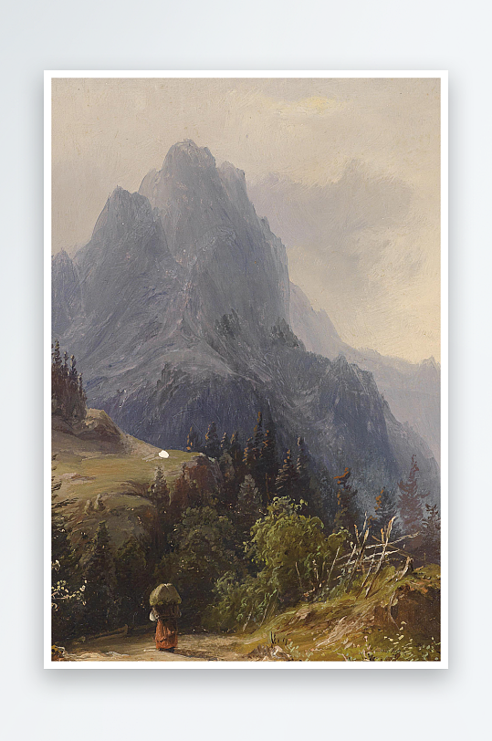 唯美油画风景画欧式装饰画-众图网