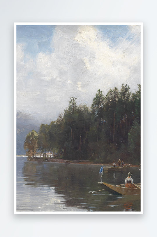 唯美油画风景画欧式装饰画-众图网